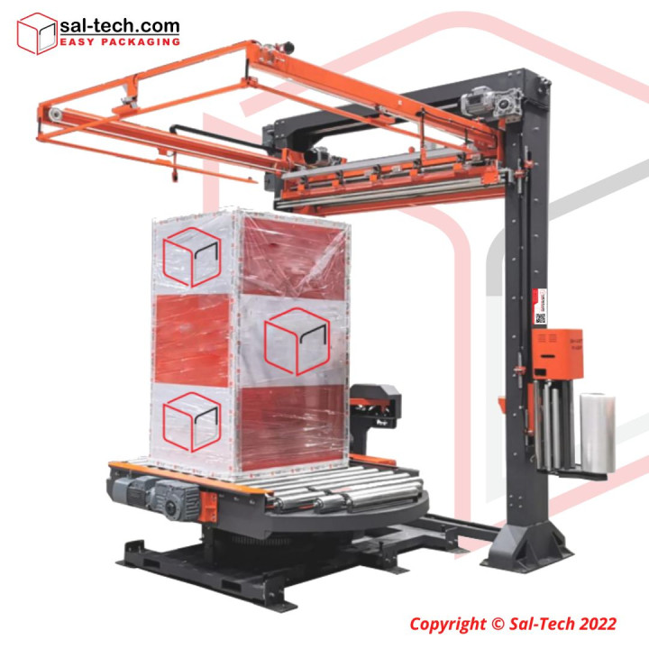 STEP S300-TS Fuldautomatisk palleindpakning med dispenser for topark
