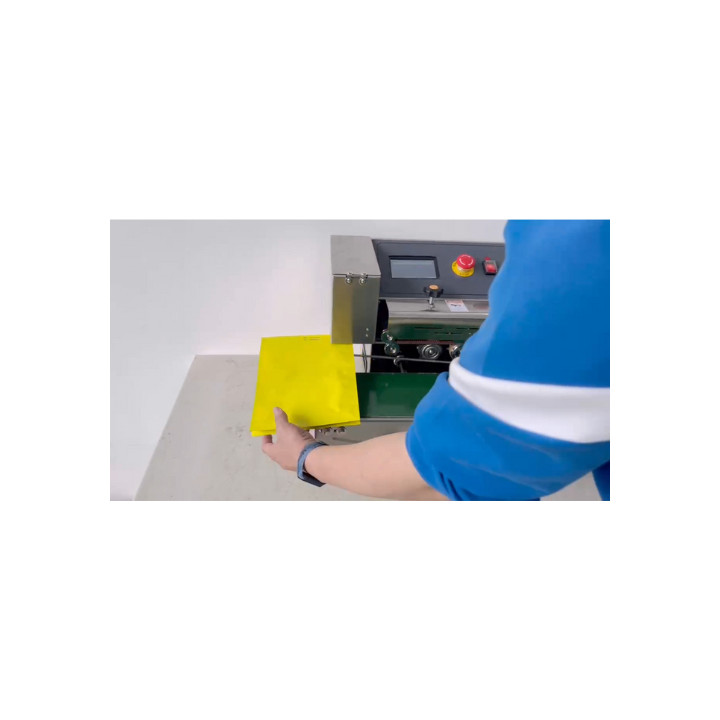 STEP FR-900PM Selladora de Banda Continua con Impresora de Inyección de Tinta