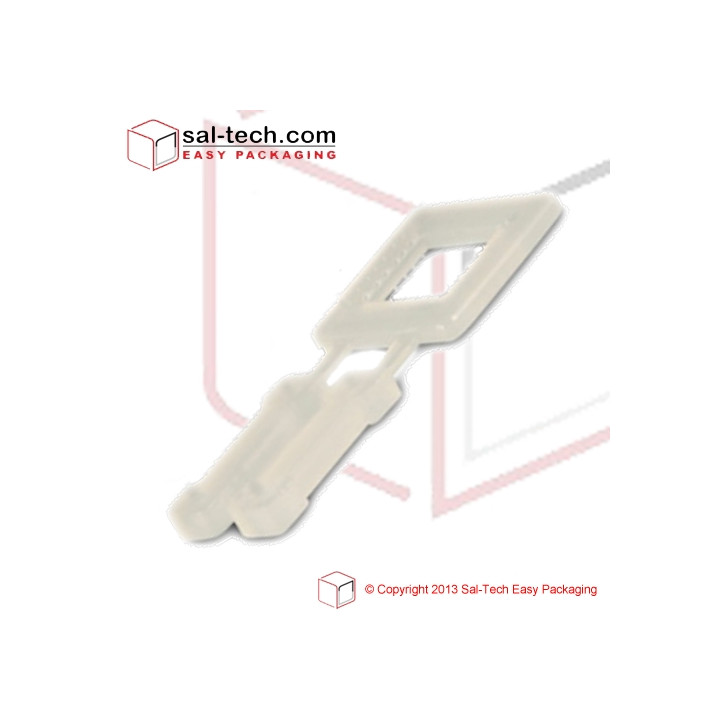 Hebillas Plastico 16H Blanco 5.000uds/caja para flejado manual